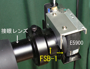 FSB-1とE5900をアルミ材で挟み込む FSB-1とE5900をアルミ材で挟み込む
