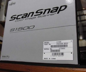 ScanSnap S1500の表示